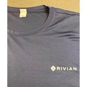 Rivian Mens 2XL Blue Long Sleeve Activewear Shirt Athletic Top